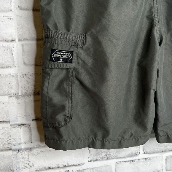 Burnside Dark Gray Quick Dry Stretch Cargo Shorts Size 32 - Picture 4 of 5